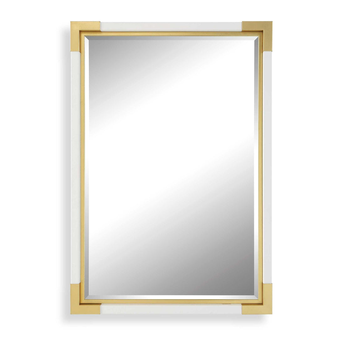 Malik White & Gold Mirror - AmericanHomeFurniture