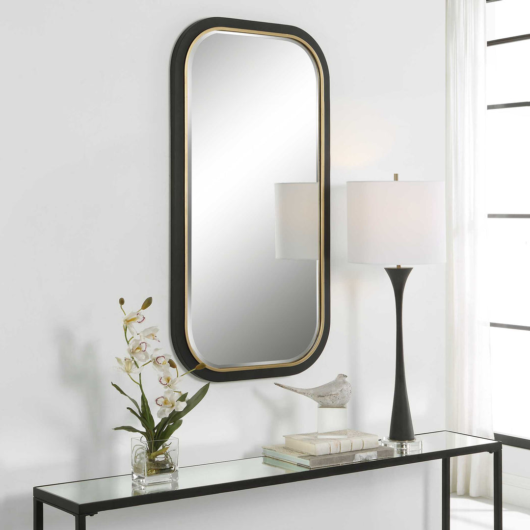 American Home Furniture Uttermost Nevaeh Curved Rectangle Mirror