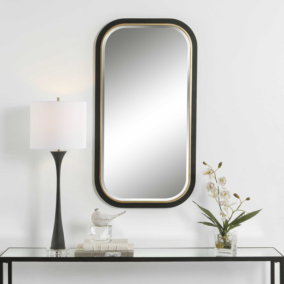 American Home Furniture Uttermost Nevaeh Curved Rectangle Mirror