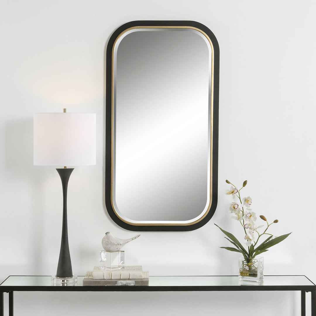 American Home Furniture Uttermost Nevaeh Curved Rectangle Mirror
