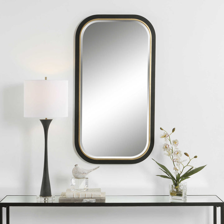 American Home Furniture Uttermost Nevaeh Curved Rectangle Mirror