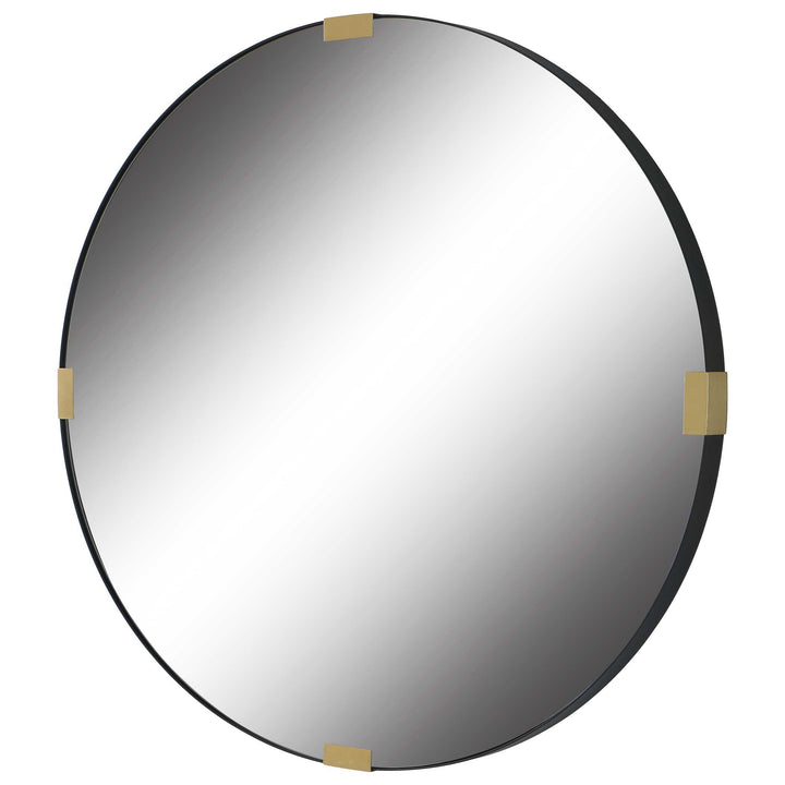 American Home Furniture Uttermost Clip Modern Round Mirror