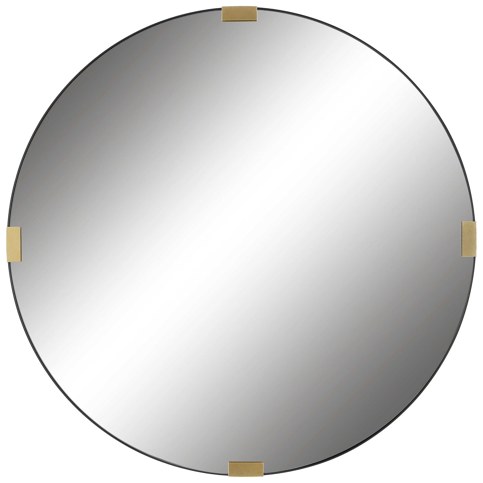 American Home Furniture Uttermost Clip Modern Round Mirror