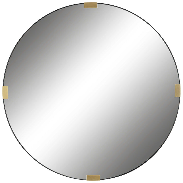 American Home Furniture Uttermost Clip Modern Round Mirror