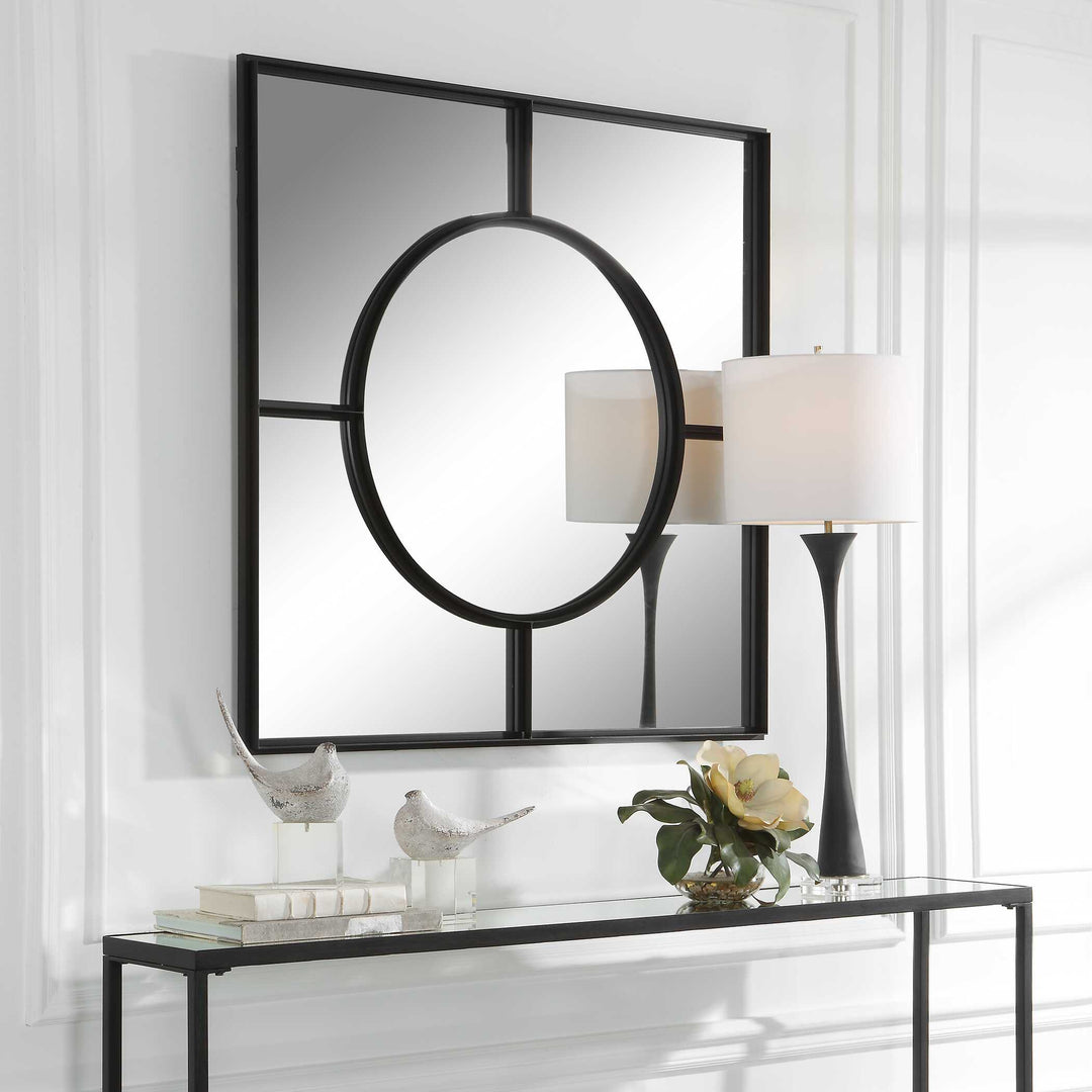 American Home Furniture Uttermost Spurgeon Square Window Mirror