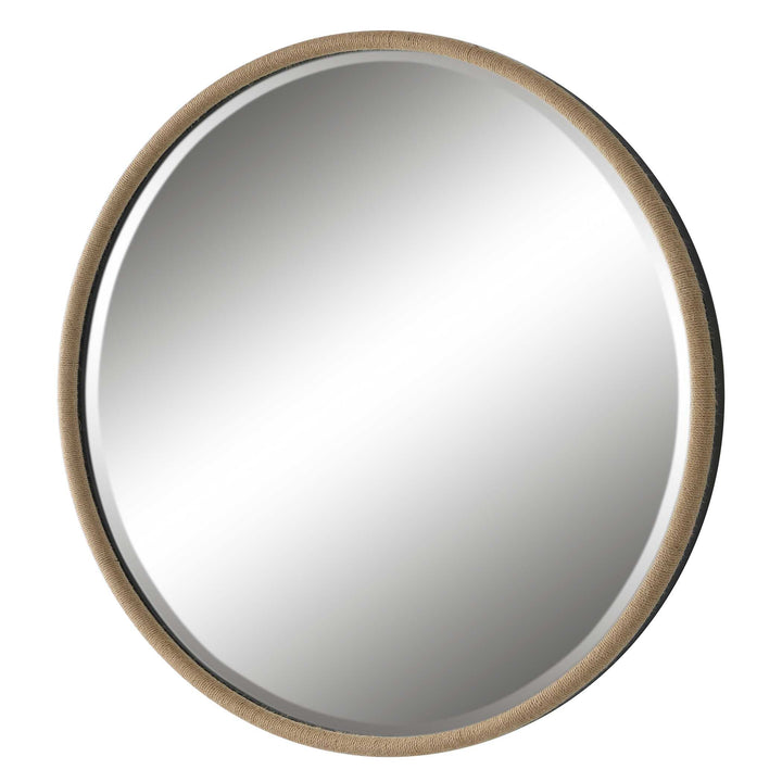 American Home Furniture Uttermost Ranchero Natural Rope Round Mirror