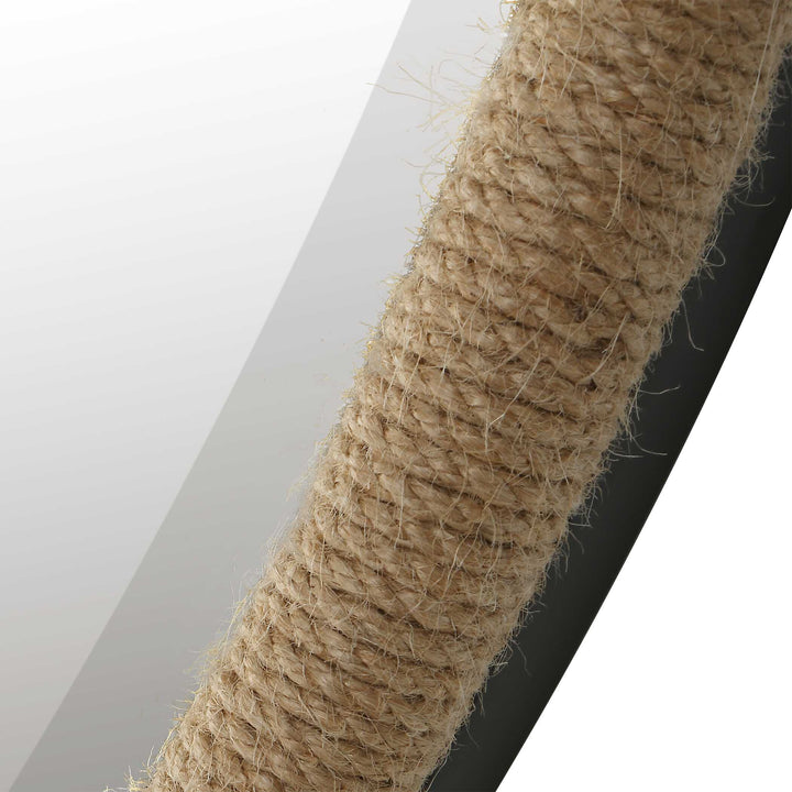 American Home Furniture Uttermost Ranchero Natural Rope Round Mirror