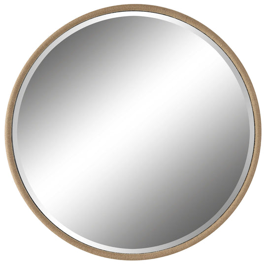 American Home Furniture Uttermost Ranchero Natural Rope Round Mirror