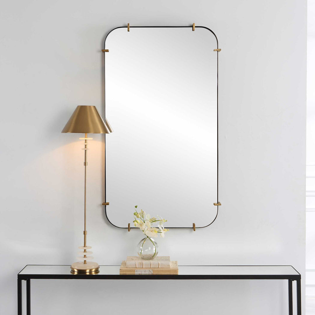 American Home Furniture Uttermost Pali Industrial Iron Mirror