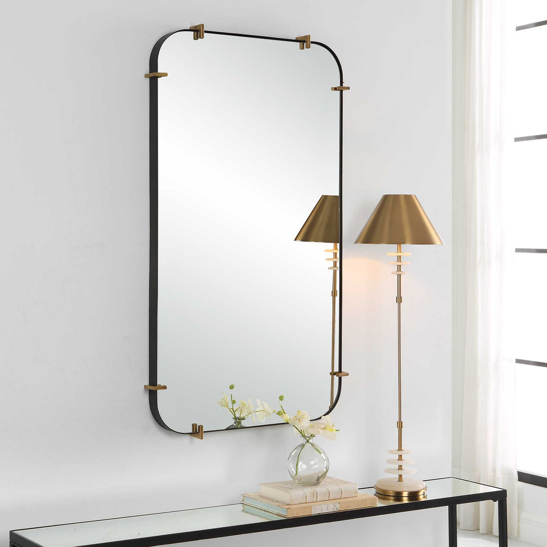 American Home Furniture Uttermost Pali Industrial Iron Mirror
