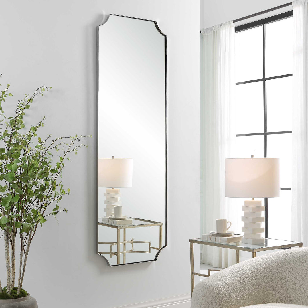 American Home Furniture Uttermost Lennox Nickel Tall Mirror