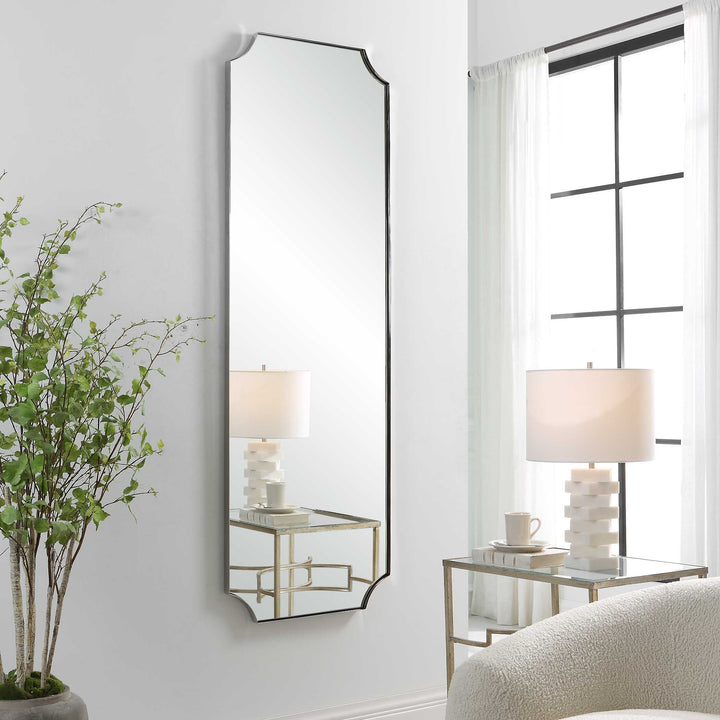 American Home Furniture Uttermost Lennox Nickel Tall Mirror