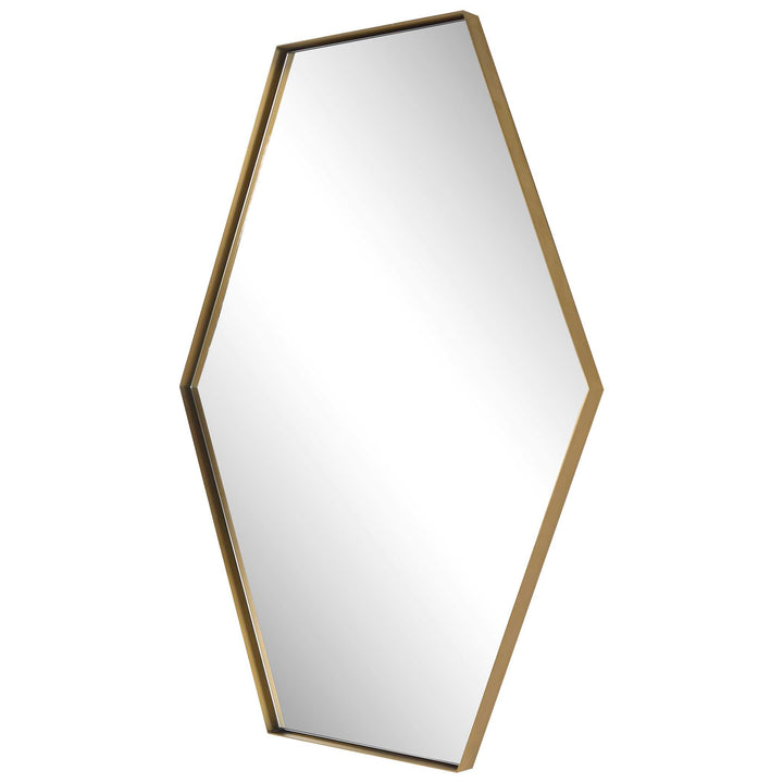 American Home Furniture Uttermost Ankara Brass Hexagon Mirror