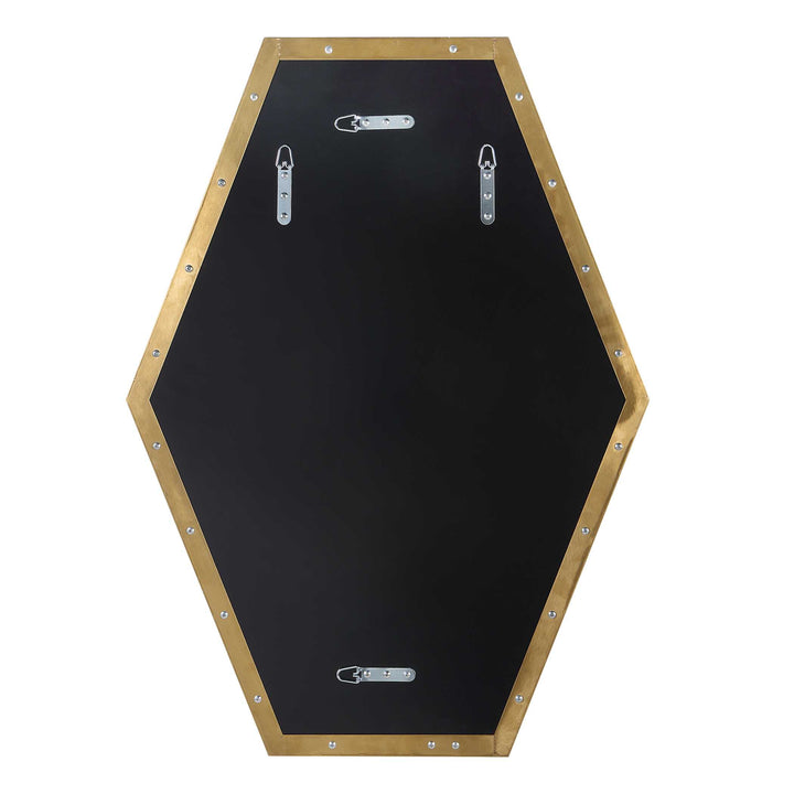 American Home Furniture Uttermost Ankara Brass Hexagon Mirror