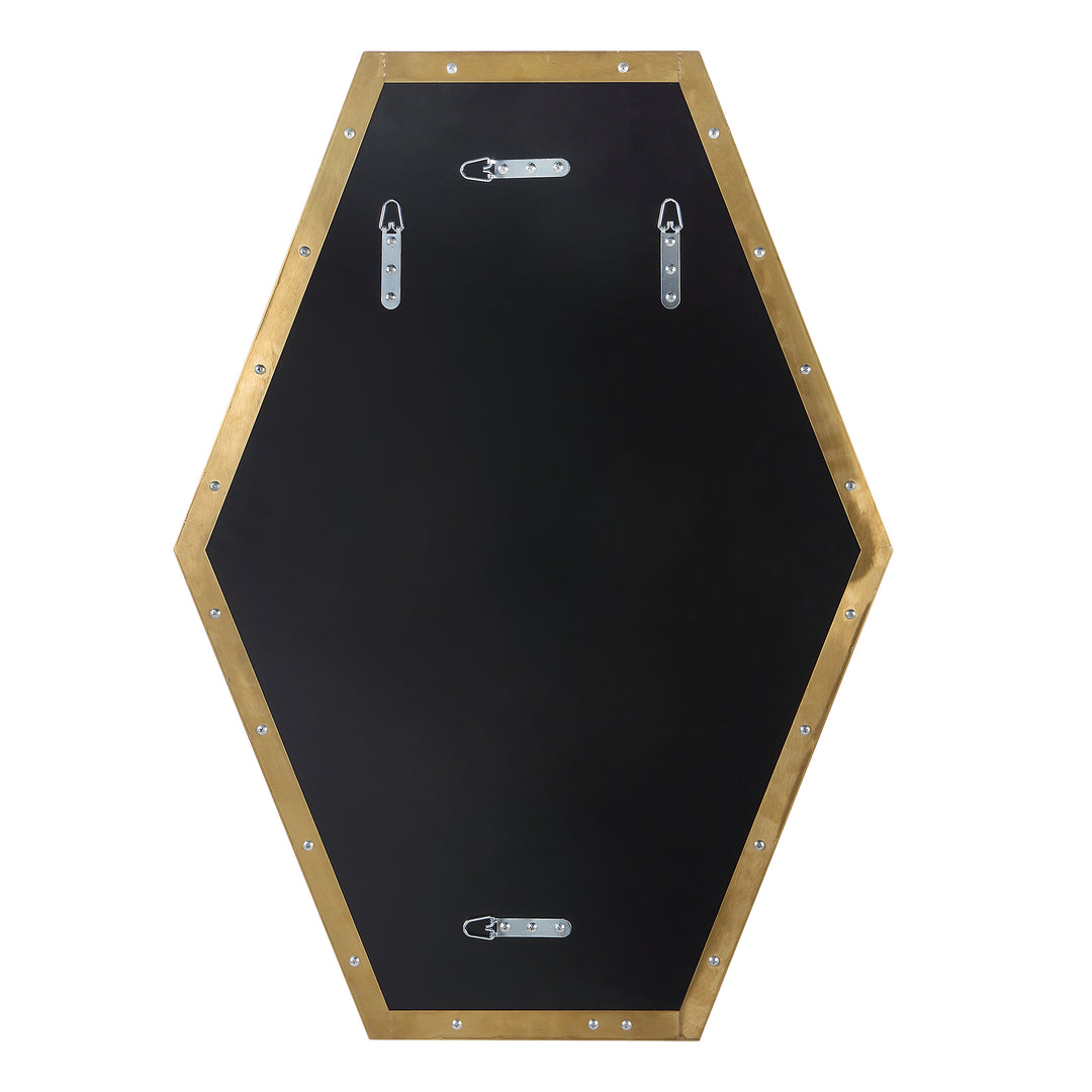American Home Furniture Uttermost Ankara Brass Hexagon Mirror