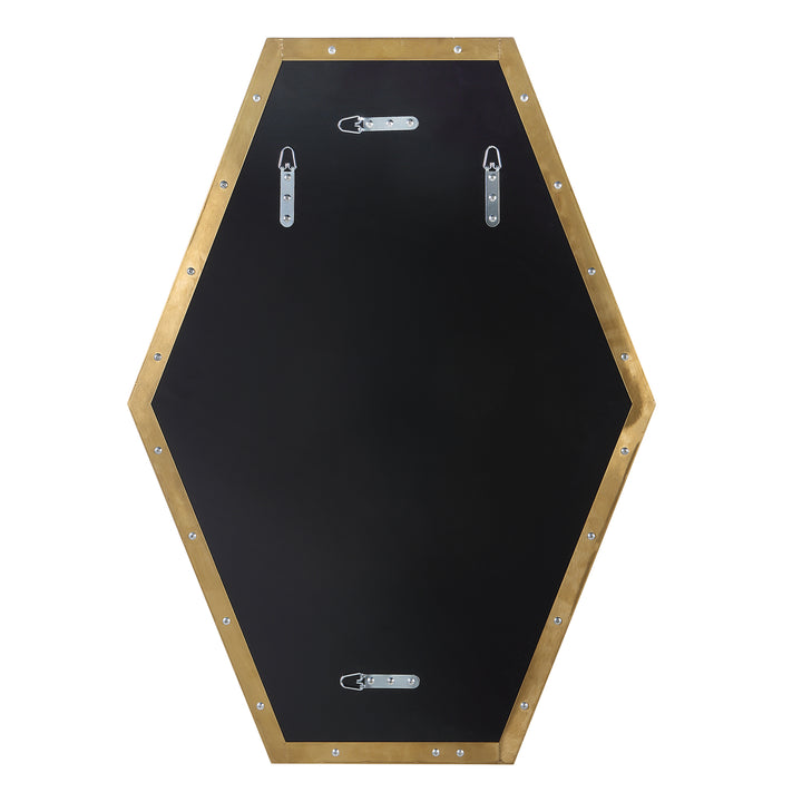 American Home Furniture Uttermost Ankara Brass Hexagon Mirror