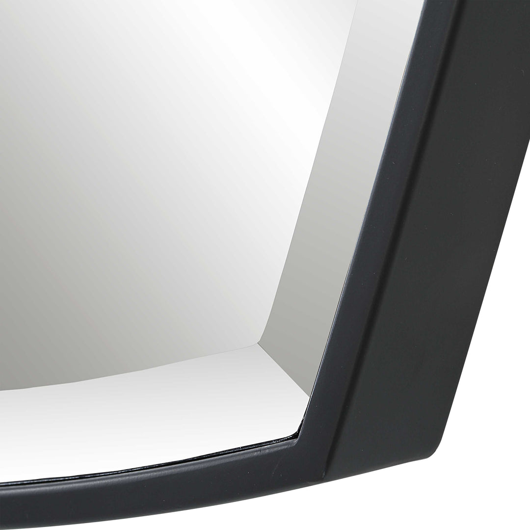 American Home Furniture Uttermost Crest Curved Iron Mirror