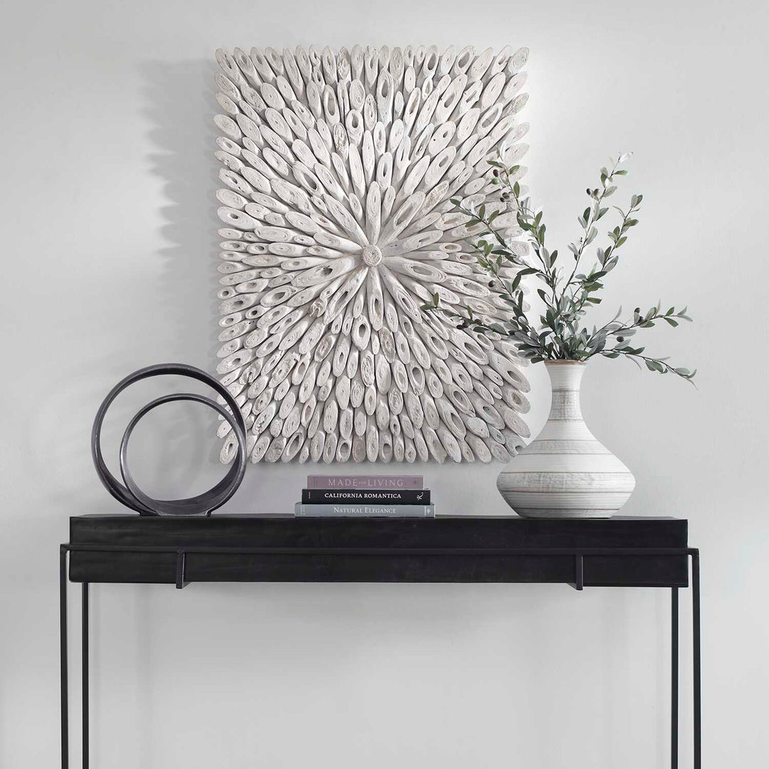 American Home Furniture Uttermost Bahama Wood Whitewashed Wall Decor