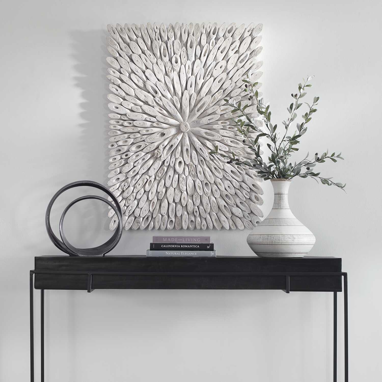 American Home Furniture Uttermost Bahama Wood Whitewashed Wall Decor