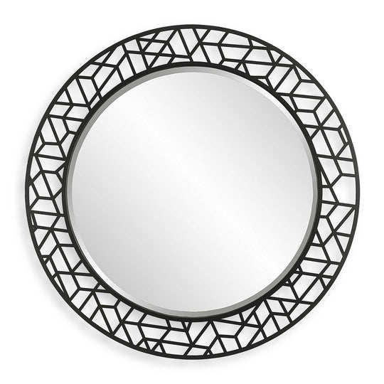 American Home Furniture Uttermost Mosaic Metal Round Mirror
