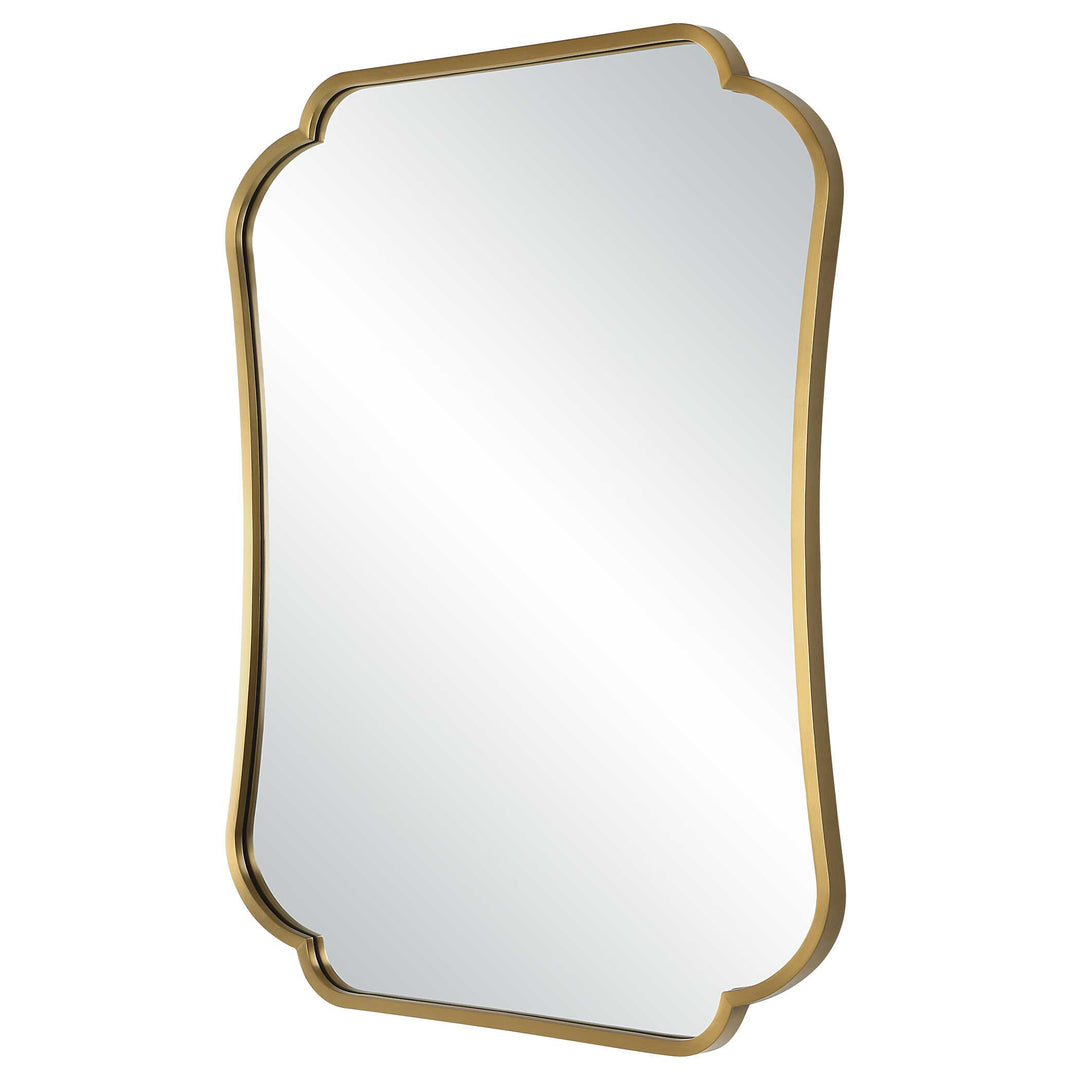 American Home Furniture Uttermost Athena Brushed Brass Mirror