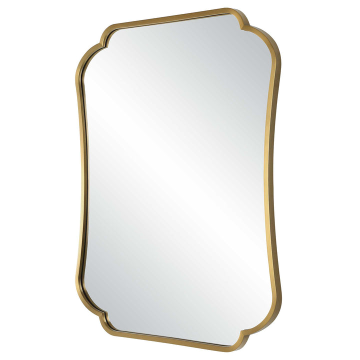 American Home Furniture Uttermost Athena Brushed Brass Mirror