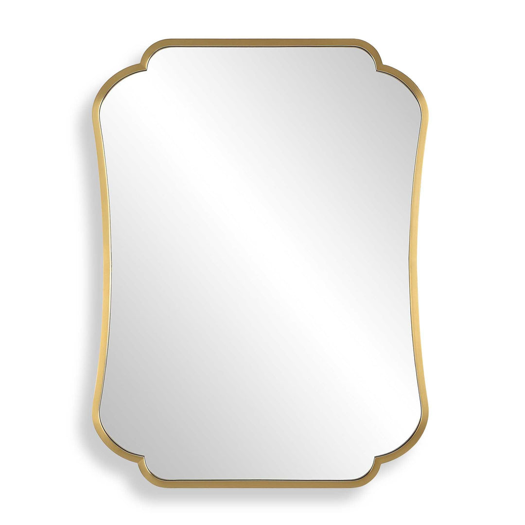 Athena Brushed Brass Mirror - AmericanHomeFurniture