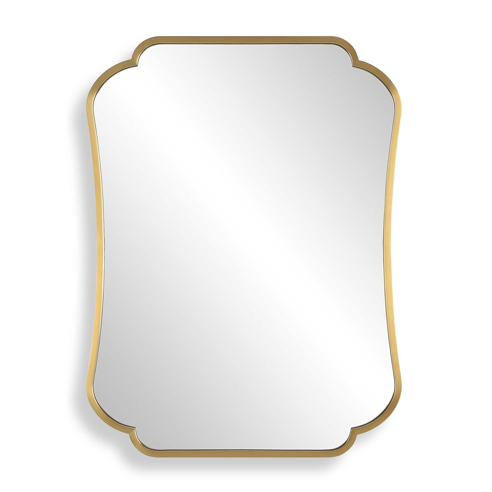 American Home Furniture Uttermost Athena Brushed Brass Mirror