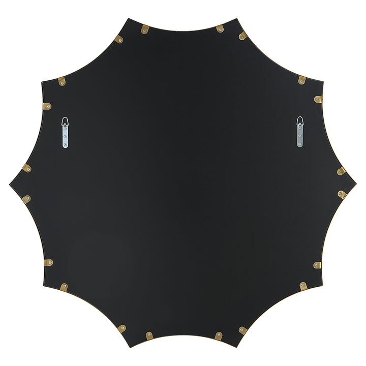 American Home Furniture Uttermost Flare Brushed Brass Round Mirror