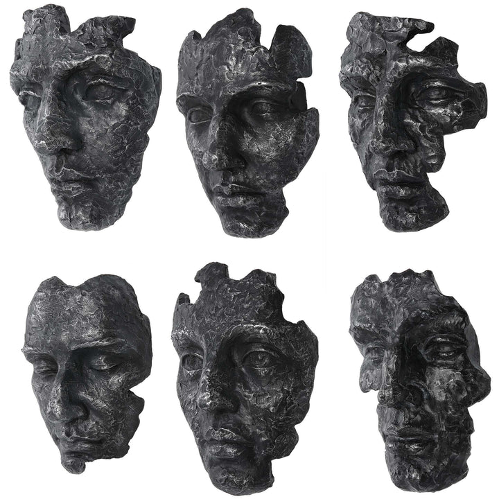 American Home Furniture Uttermost Self-Portrait Metallic Wall Decor, Set/6