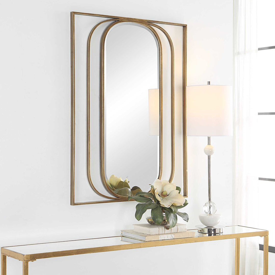 American Home Furniture Uttermost Replicate Contemporary Oval Mirror