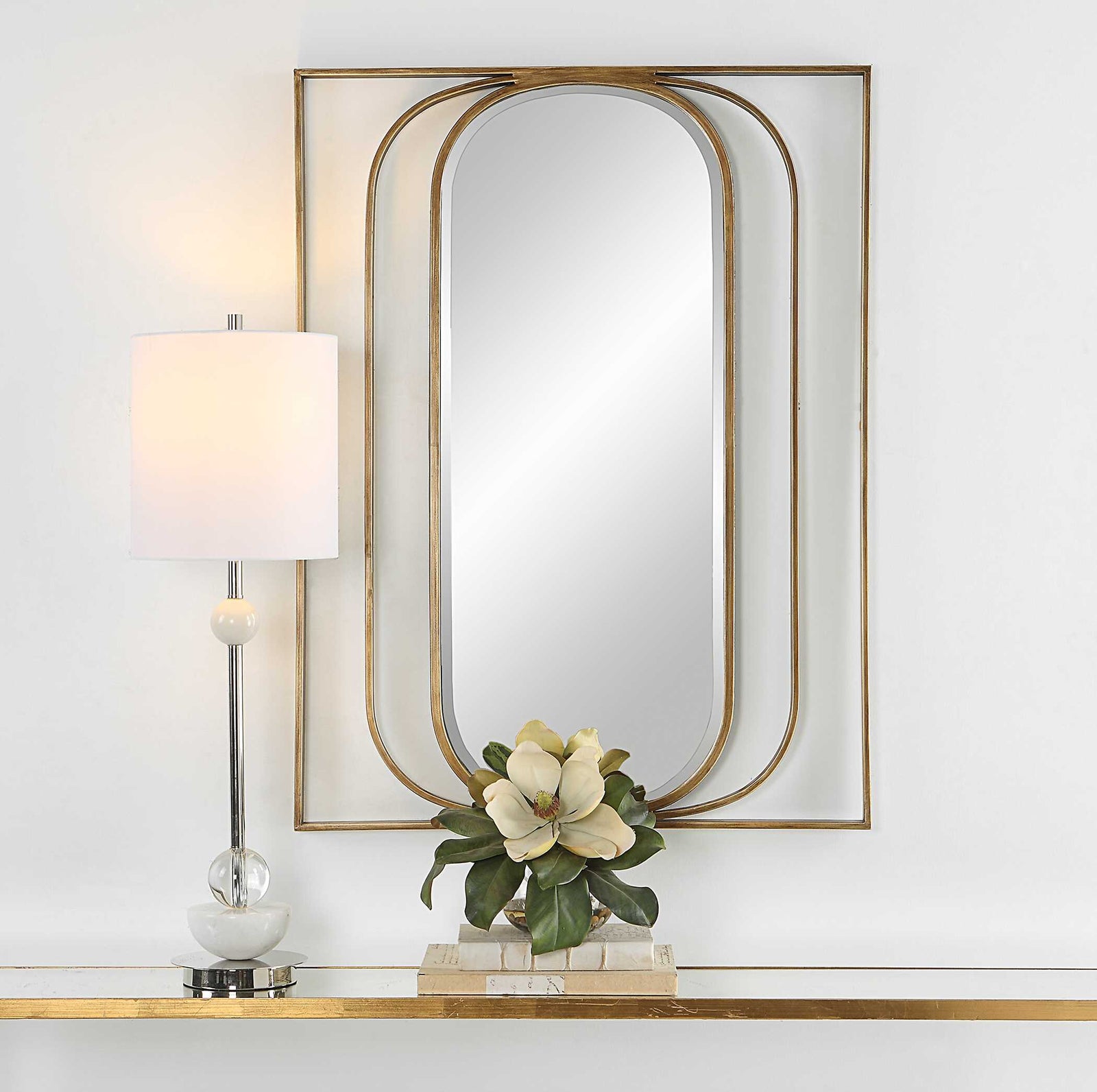 American Home Furniture Uttermost Replicate Contemporary Oval Mirror