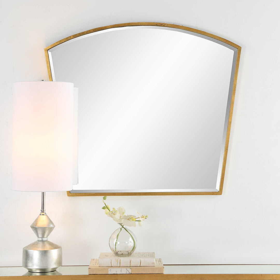 American Home Furniture Uttermost Boundary Gold Arch Mirror