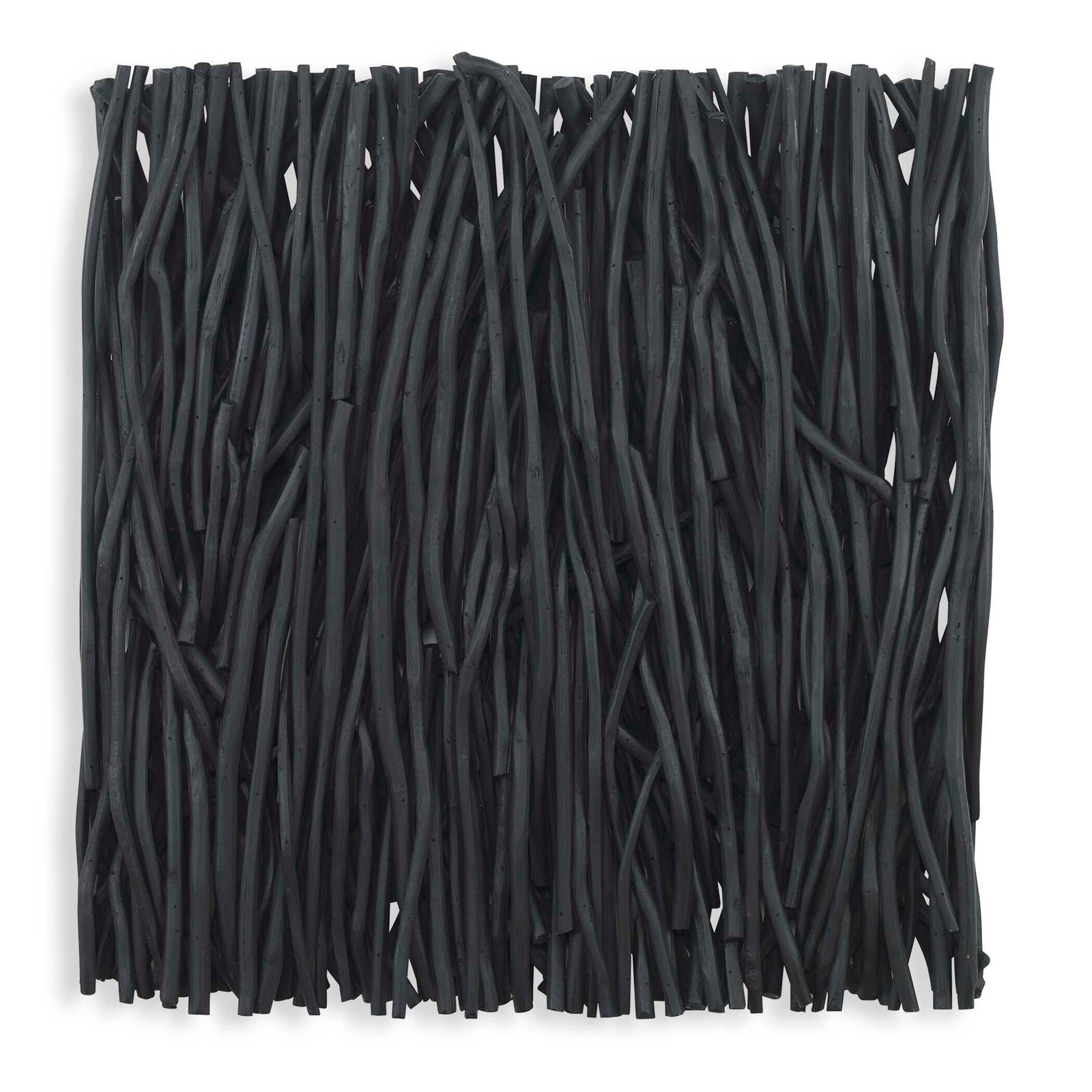 American Home Furniture Uttermost Gathered Teak Square Black Wood Wall Decor