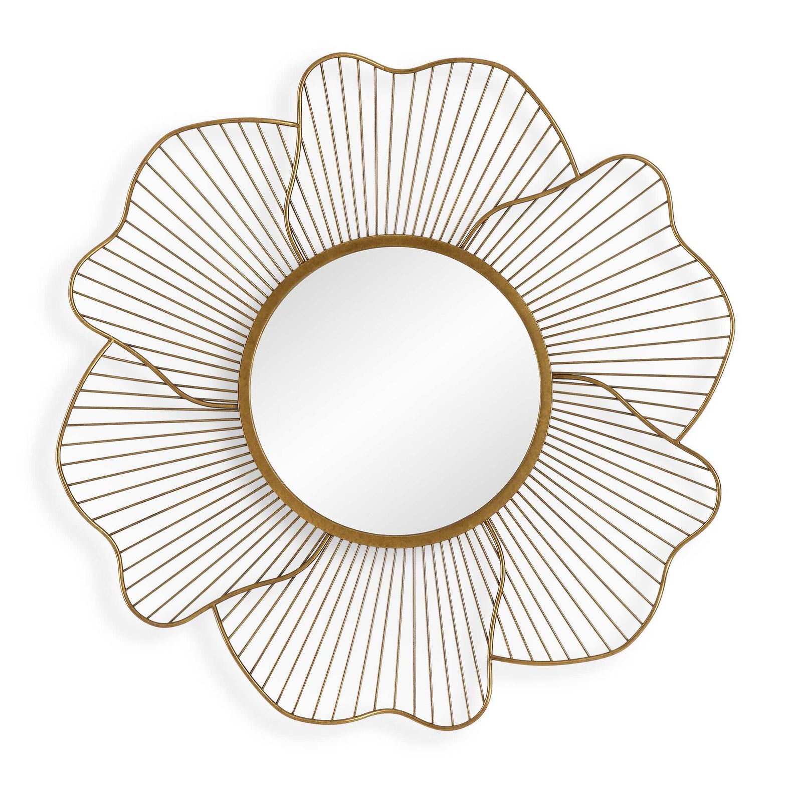 American Home Furniture Uttermost Blossom Gold Floral Mirror