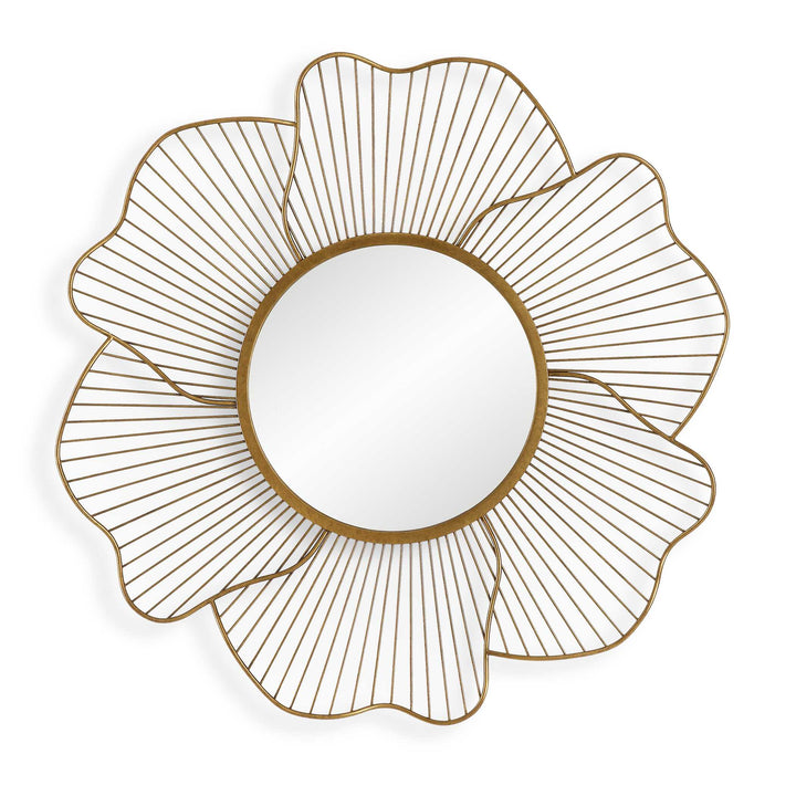 American Home Furniture Uttermost Blossom Gold Floral Mirror