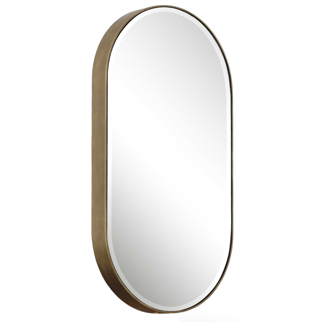 American Home Furniture Uttermost Lago Oval Gold Mirror
