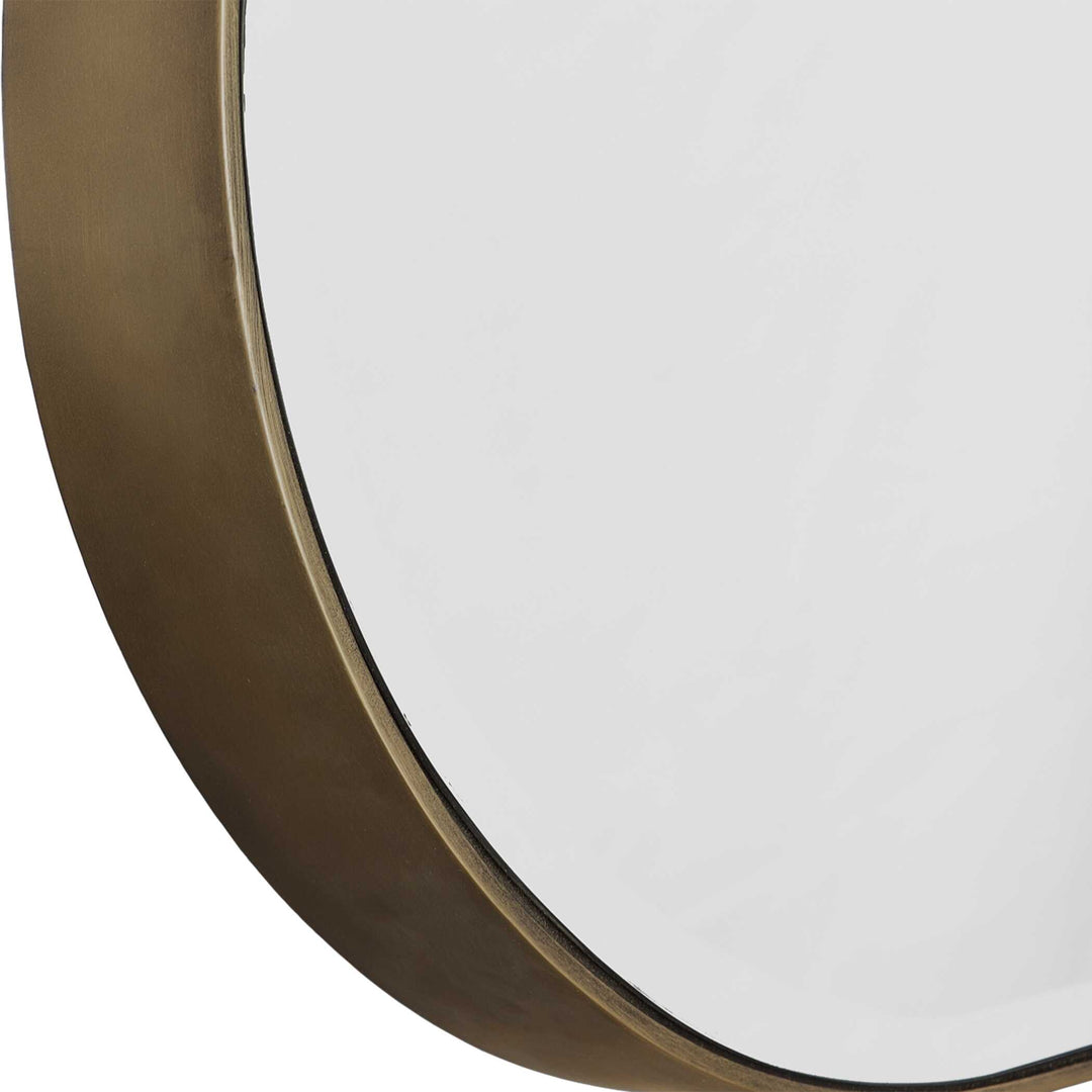 American Home Furniture Uttermost Lago Oval Gold Mirror