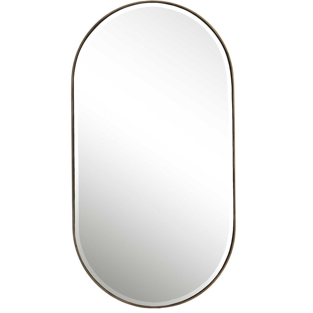 American Home Furniture Uttermost Lago Oval Gold Mirror