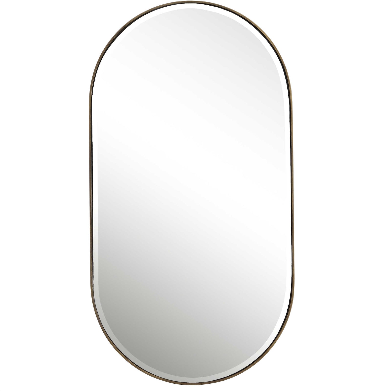 American Home Furniture Uttermost Lago Oval Gold Mirror