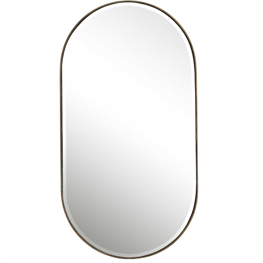 American Home Furniture Uttermost Lago Oval Gold Mirror