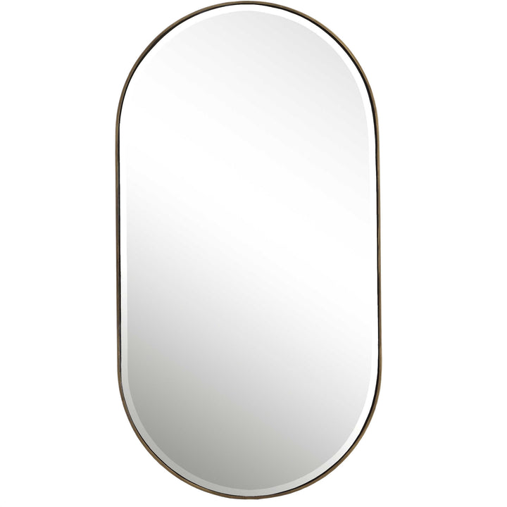 American Home Furniture Uttermost Lago Oval Gold Mirror