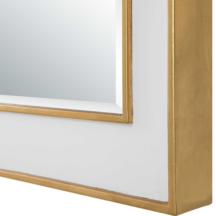 American Home Furniture Uttermost Crisanta Gloss White Arch Mirror