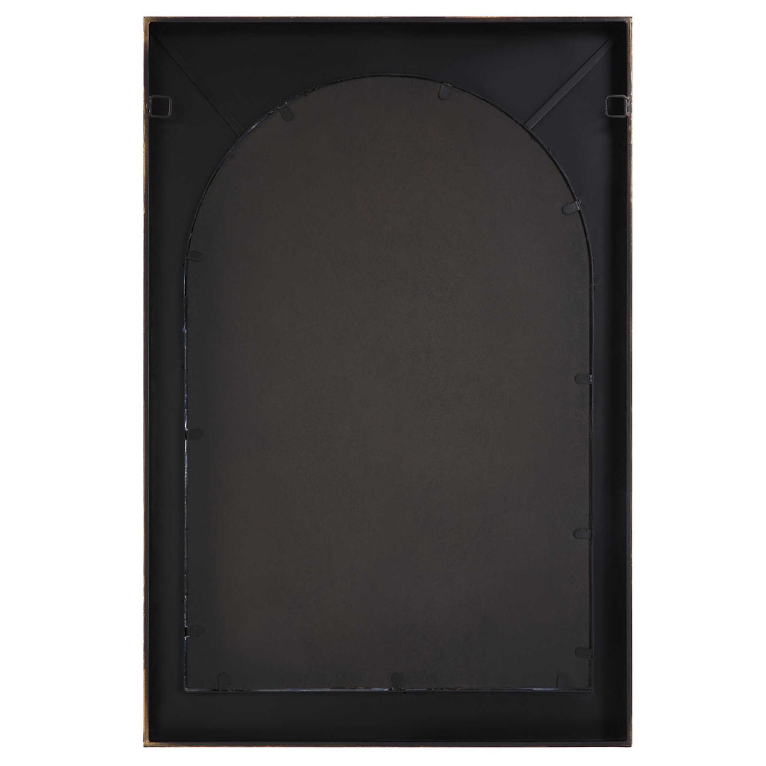 American Home Furniture Uttermost Crisanta Gloss White Arch Mirror