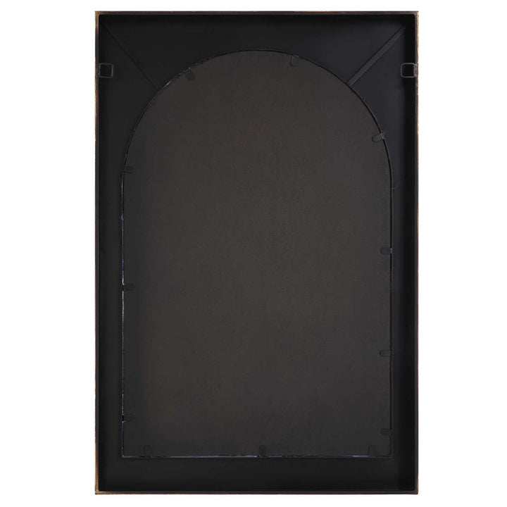 American Home Furniture Uttermost Crisanta Gloss White Arch Mirror