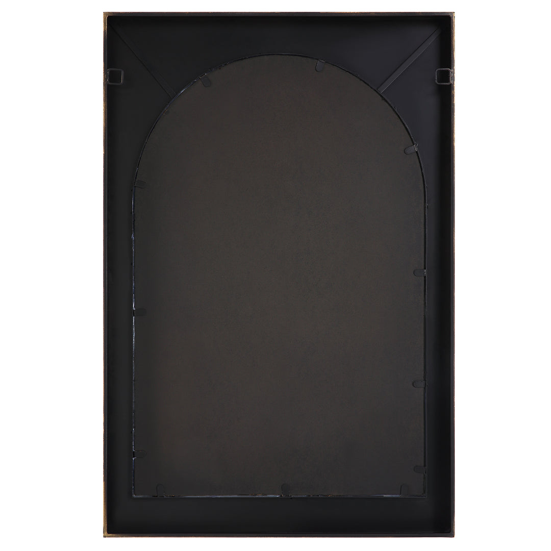 American Home Furniture Uttermost Crisanta Gloss White Arch Mirror