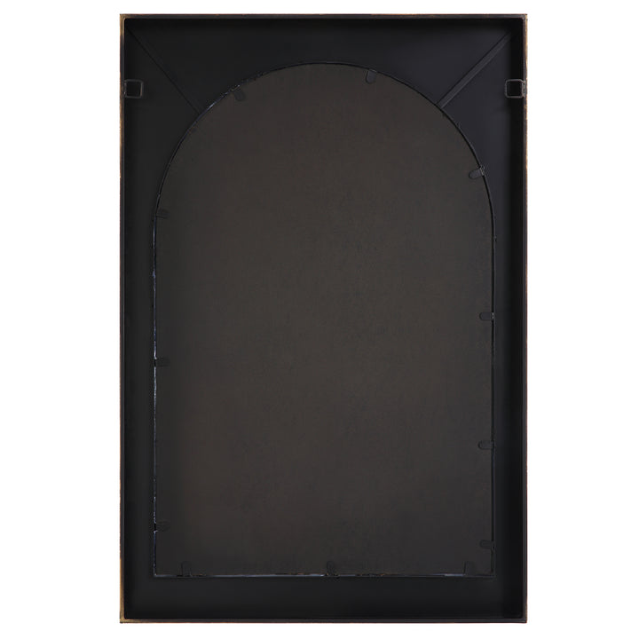 American Home Furniture Uttermost Crisanta Gloss White Arch Mirror