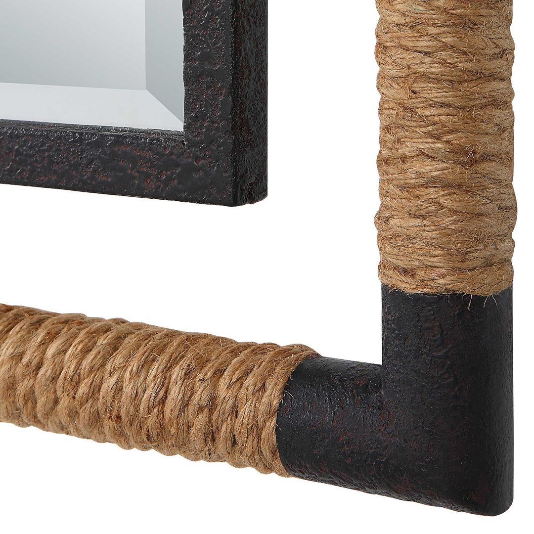 American Home Furniture Uttermost Melville Iron & Rope Tall Mirror