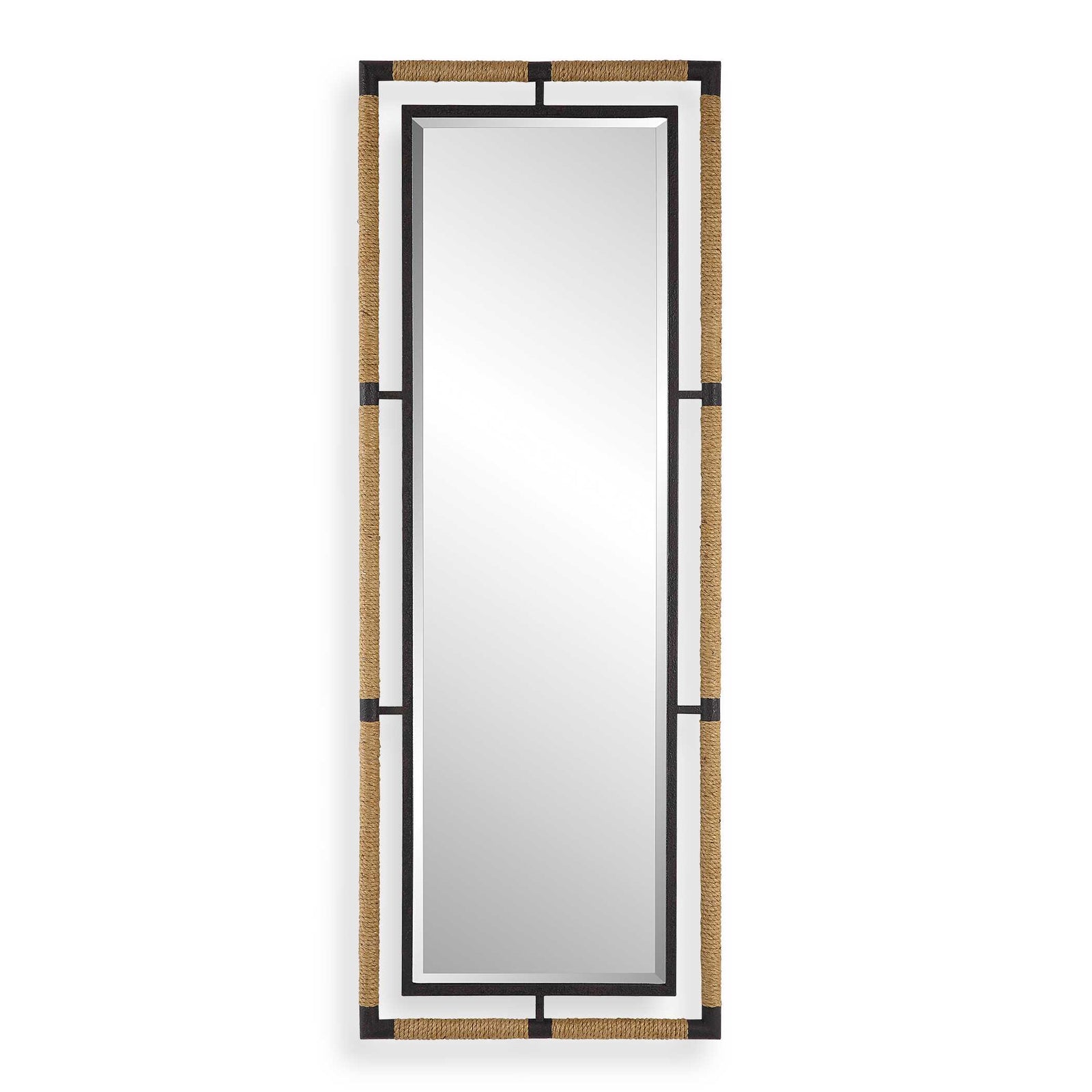 American Home Furniture Uttermost Melville Iron & Rope Tall Mirror