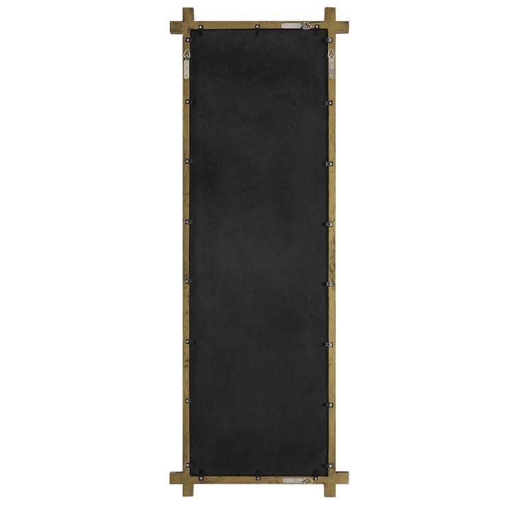 American Home Furniture Uttermost Abanu Ribbed Gold Dressing Mirror